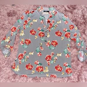 Floral stripe CURE blouse